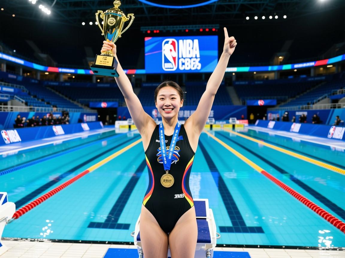 游泳比赛新晋女子夺冠，绝对实力！  第2张