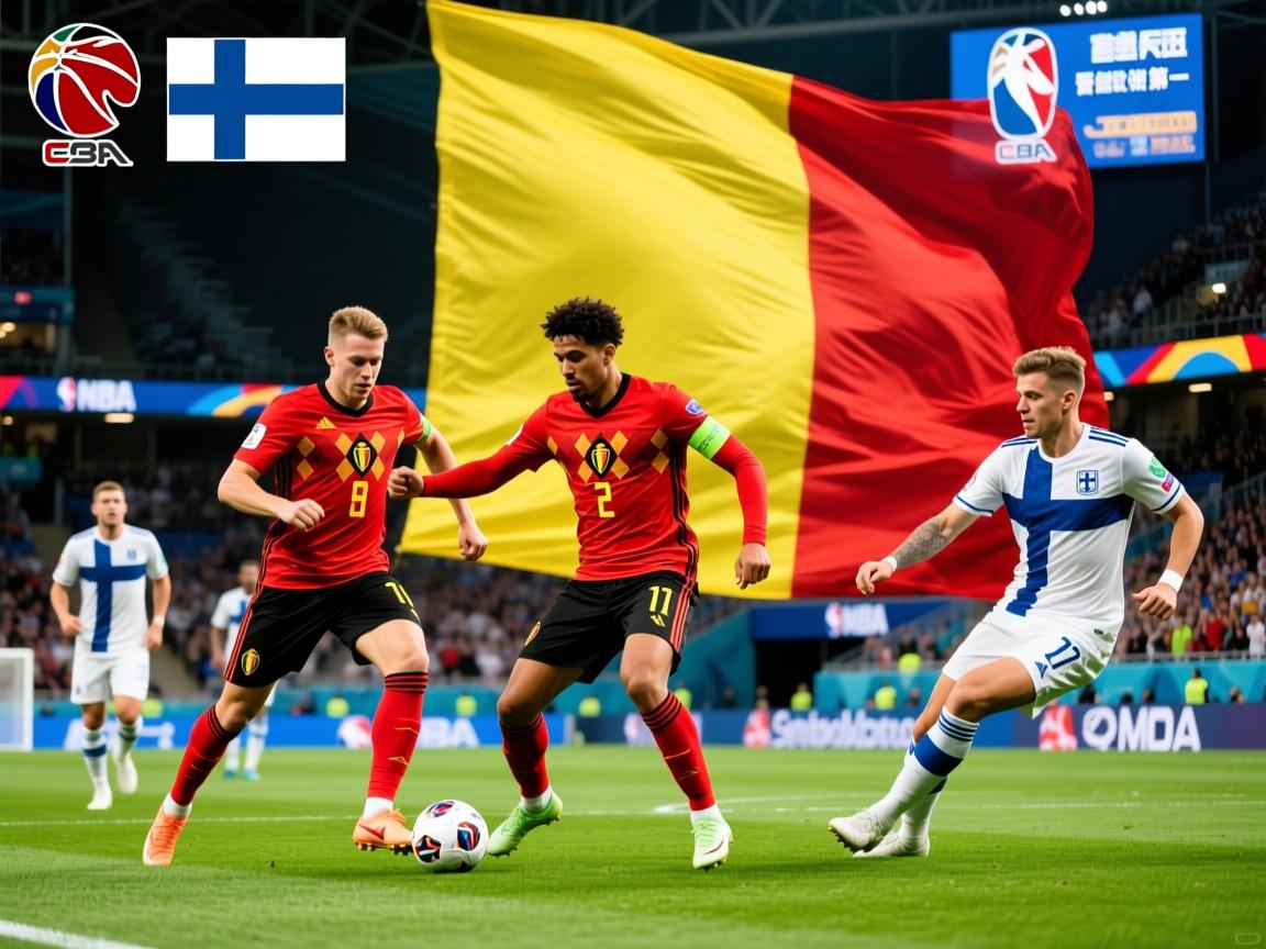 比利时队横扫芬兰，以小组第一晋级欧洲杯